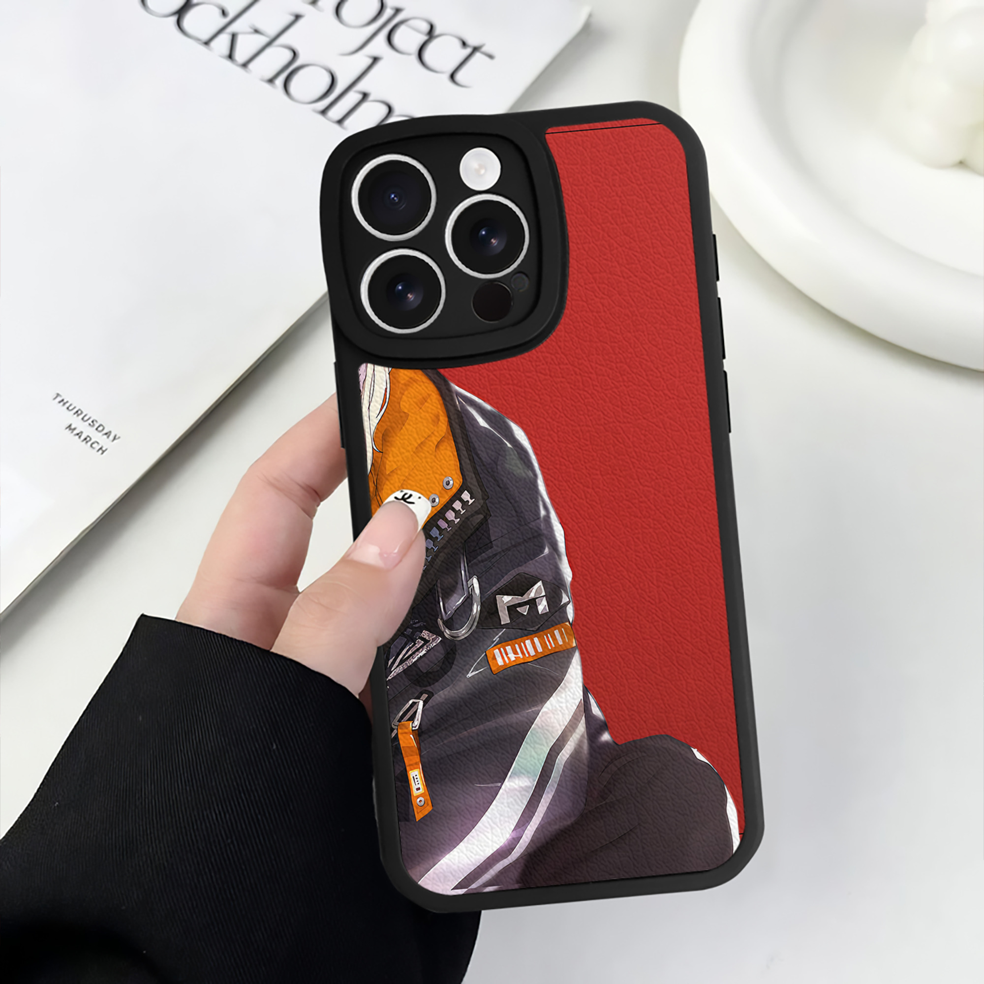 （画像用） ハイキュー!! Haikyu!! 【iPhone 16シリーズ対応】シリコンスマホケース（レザー調） 材質：シリコン